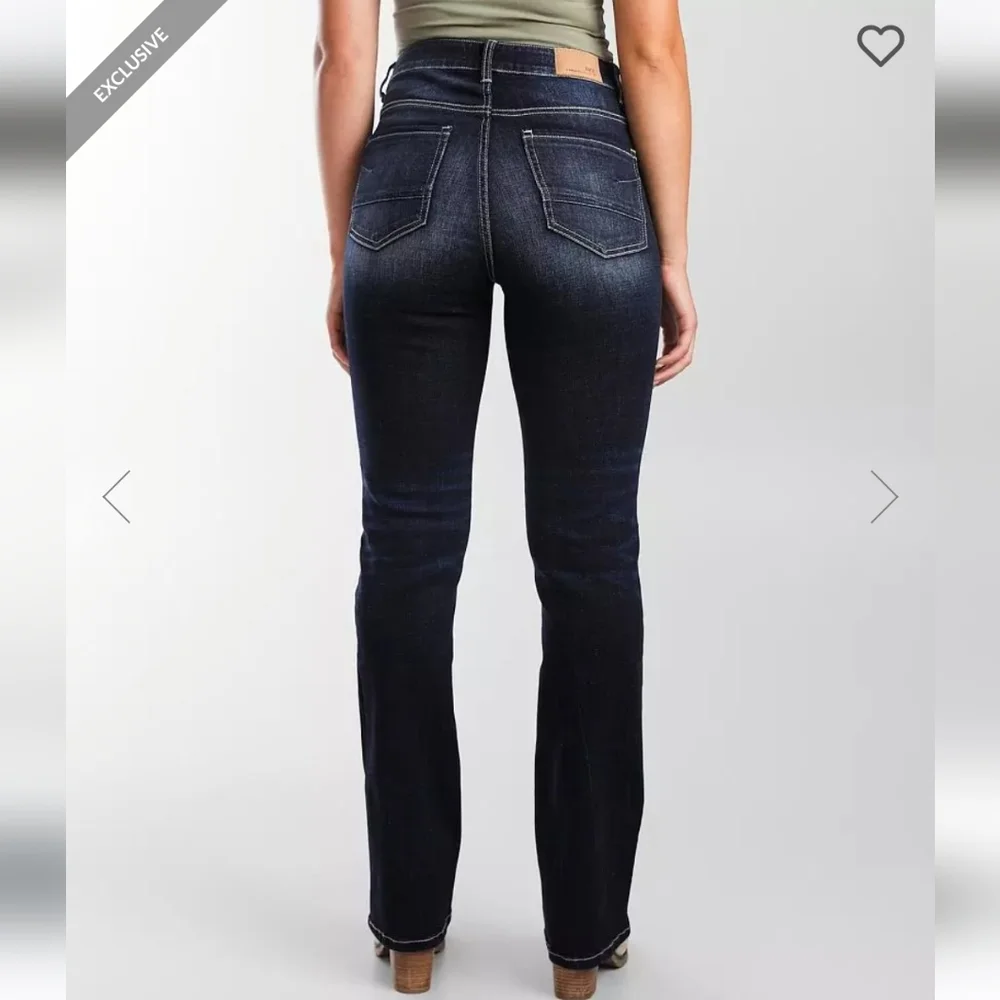 BKE Buckle Parker Boot Stretch Jeans Teeter High Rise Teeter Dark Sz 24 - Picture 4 of 16